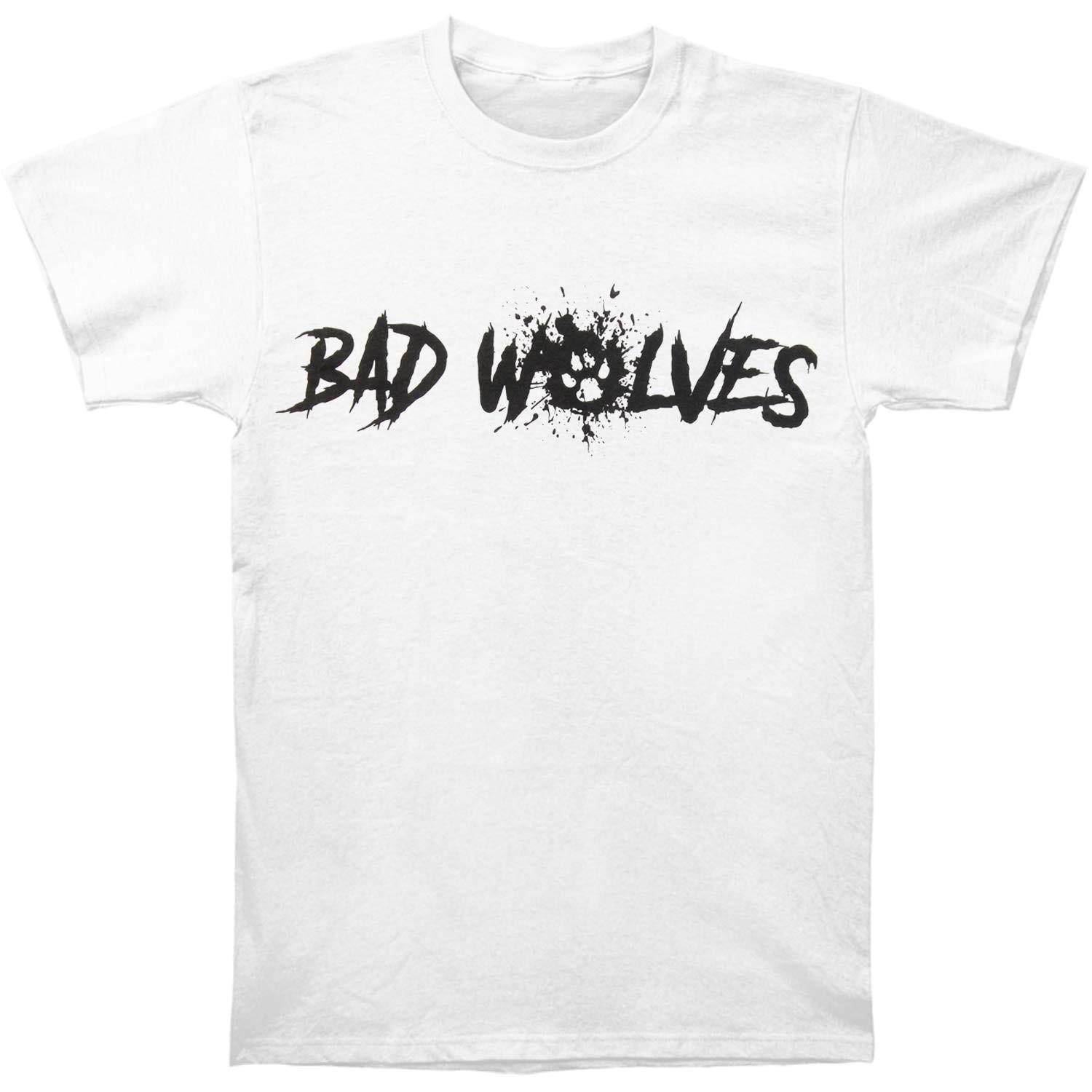 Men s Bad Wolves Paw Logo Slim Fit T-shirt XX-Large White M