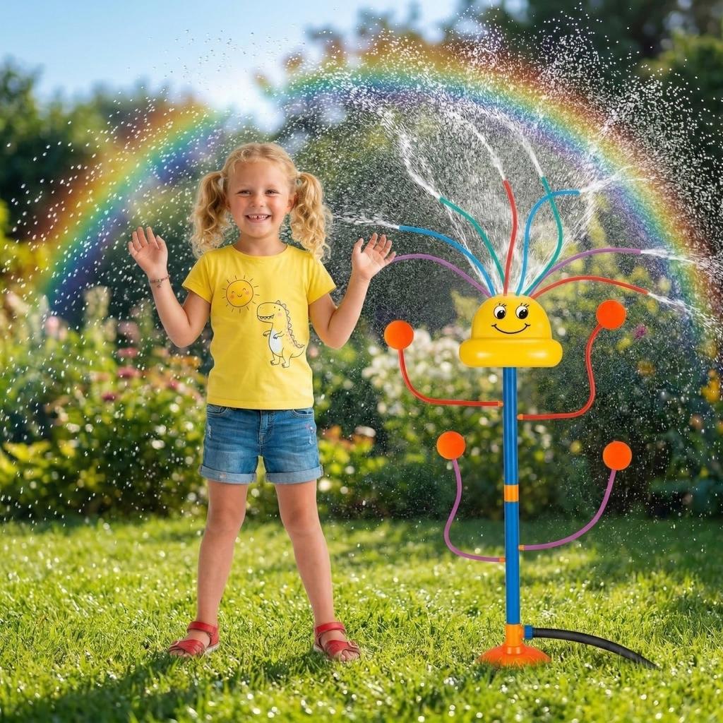 Gartensprenger Spielzeug für Kinder, Gesichtssprühwasser Spielzeug, Hinterhof Sprinkler, Sommer Familienspiel, Lustiges Wasserspielzeug Geeignet für Jungen und