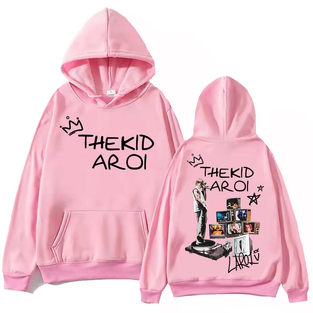 The Kid LAROI The First Time Tour 2026 Bluza Mężczyzna Kobieta Harajuku Długi Rękaw Bluzy z Kapturem Top Vintage Z Nadrukiem Bluza