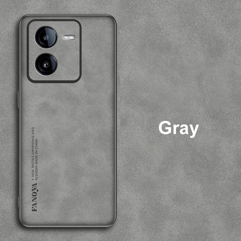 

Для Vivo iQOO Z8 Z8X Чохол Розкішний Шкіряний Чохол для Телефона з PU Шкіри Для Vivo iQOO Z8 X iQOOZ8 5G Задня Кришка Силіконовий Повний Захист Coque For iQOO Z8X сірий колір