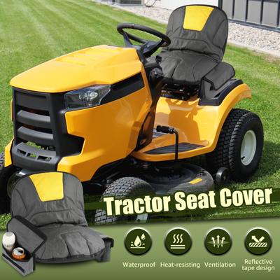 Universal Riding Lawn Mower Seat Cover Waterproof Breathable 600D Oxford Cloth Seat Protective Cover With Storage Pouch Durable