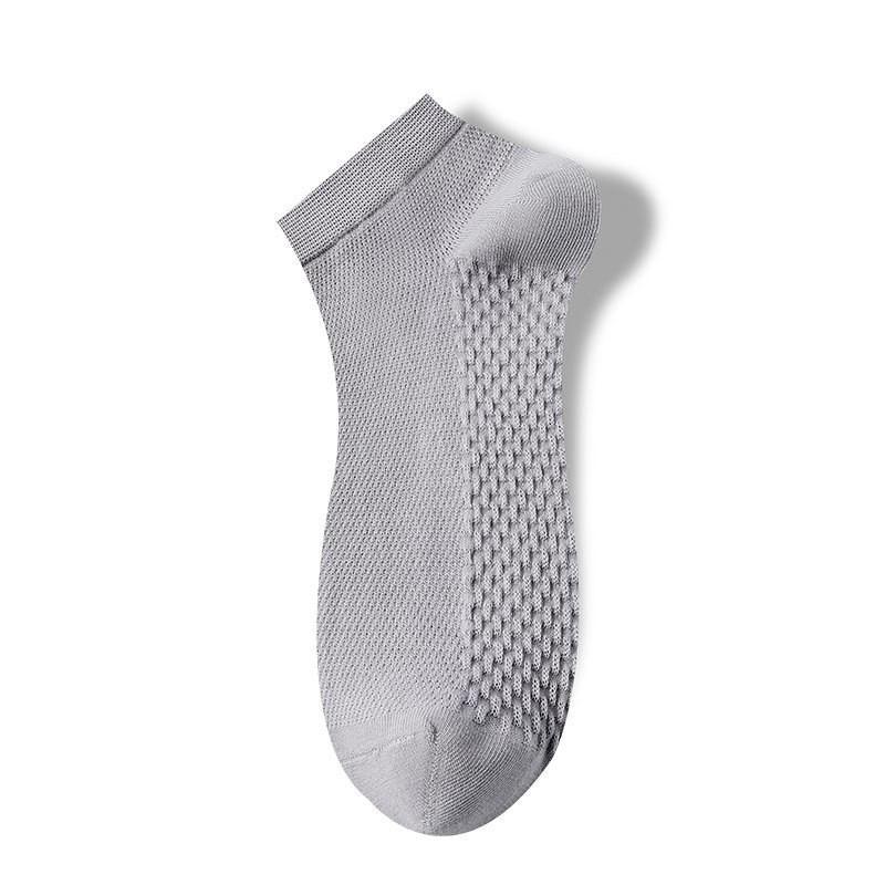 Men's Summer Thin Casual Business Massage Base Mesh Breathable Short Socks