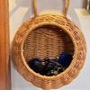 Handgeflochtener Rattan Blumenkübel Korb Wandbehang Für Garten Ranken Topf Pflanzenhalter Heimdekoration Wandpflanzer