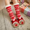 Christmas Fuzzy Socks Womens Winter Thermal Warm Floor Sock Soft Female Home Indoor Gifts Non Slip Grip Slipper Sock Fluffy