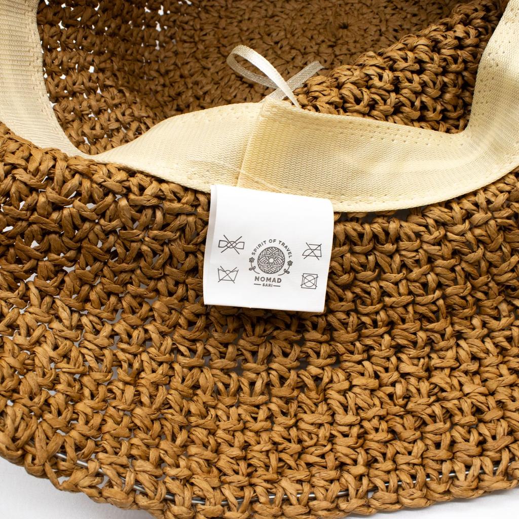Nomad Sari Floppy Straw Sun Hat – Natural Coffee