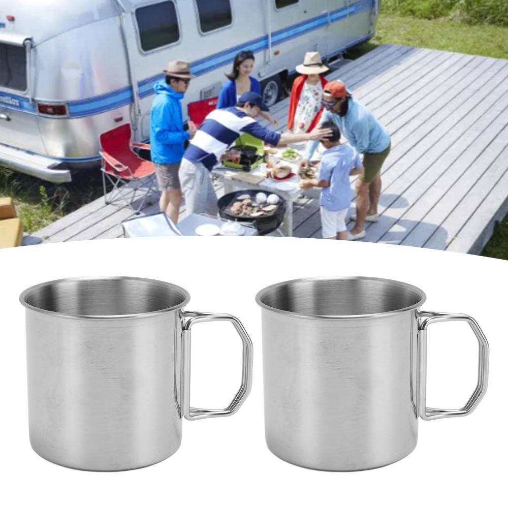 Rustless Steel Metal Drinking Mug 230ml/330ml Travel Tumbler Portable Mug  Trip Use
