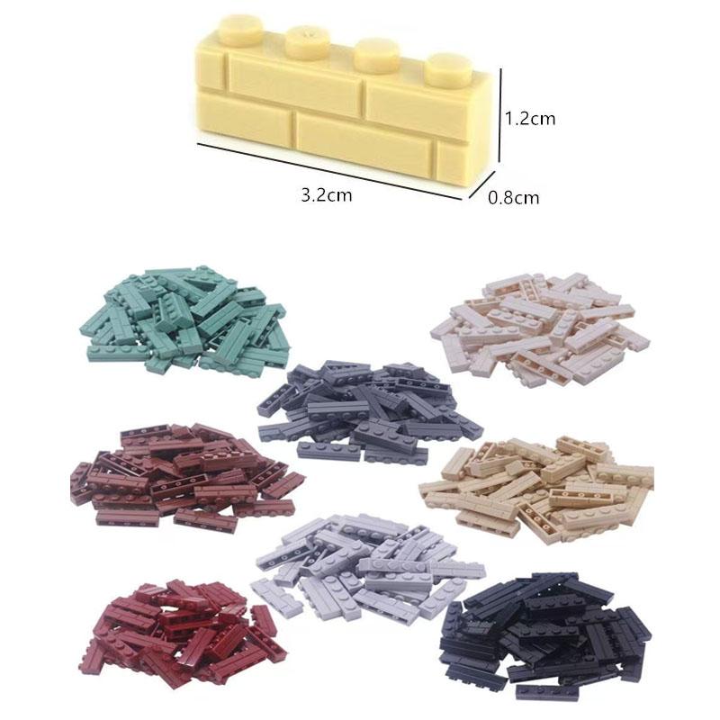 300pcs City Friends Wall Figures Bricks DIY Construction MOC Building Blocks Thick 1x4 Dots Compatible 15533