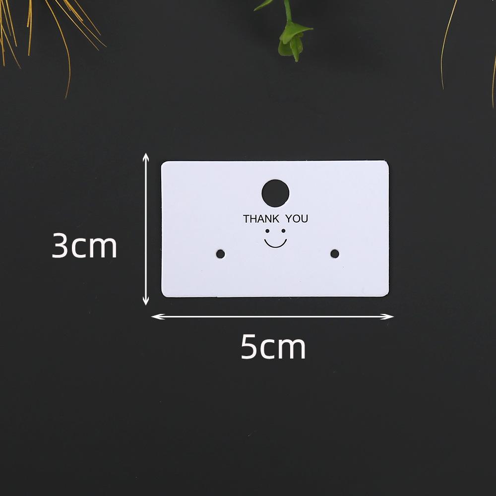 Smiley Face 2-Hole Earring Display Card - High-End Ins Style Cardboard Packaging