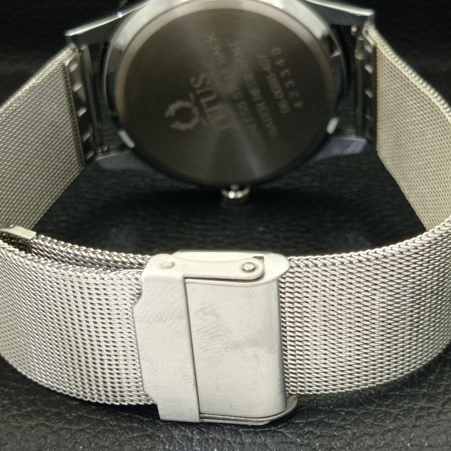 40MM DREHBARE LÜNETTE SCHWEIZER HERREN AUFGEARBEITETE TITUS SCHWARZES ZIFFERBLATT UHR a430789-2 R104-a430789