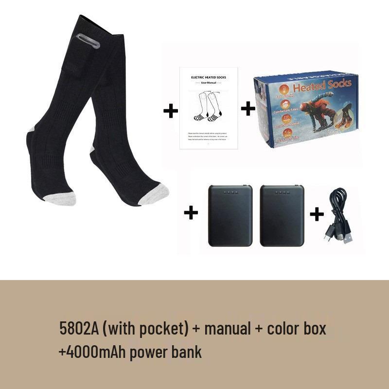 Removable Electric Heating Socks - Pure Cotton Winter Warmers