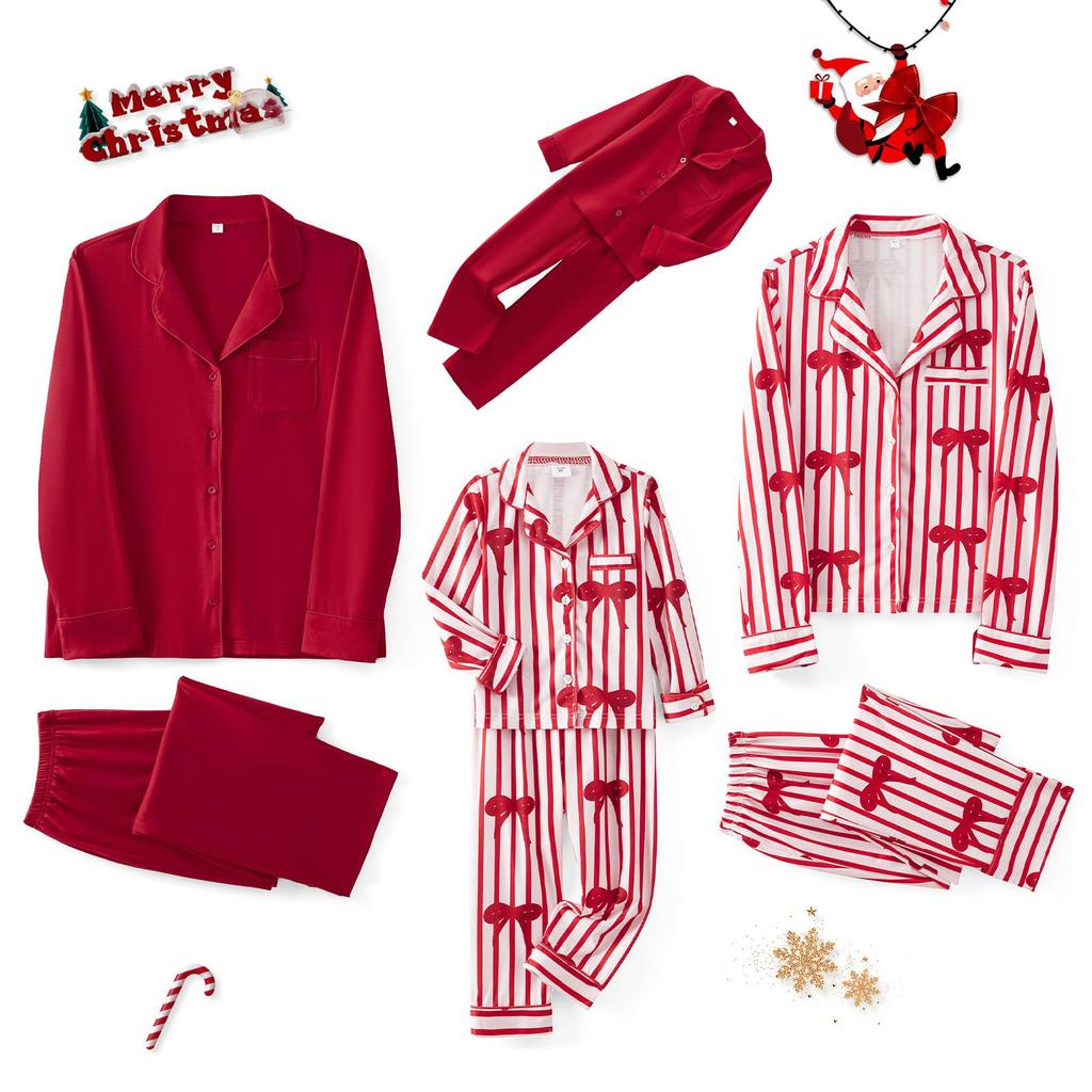 Family Matching Sets Pajamas, Loungewear Outfits,Family Matching Long Sleeve Tops+Pants Set