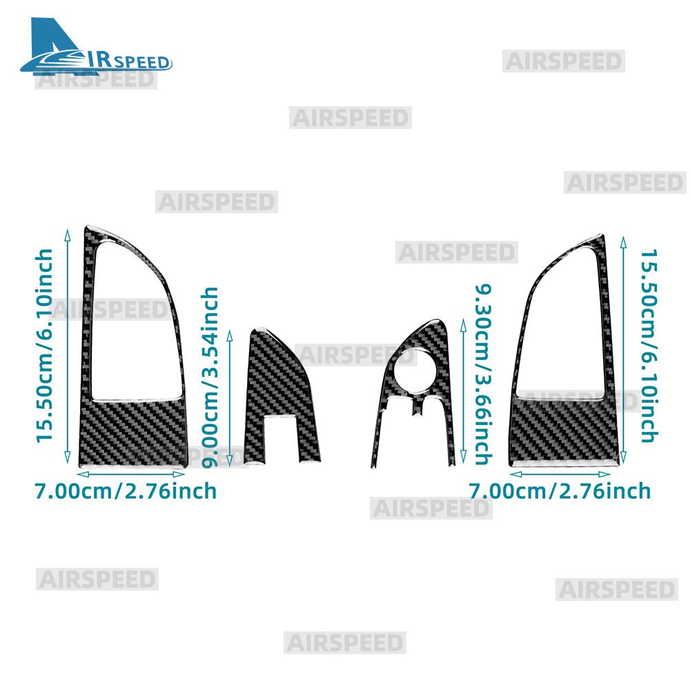 Carbon Fiber Style Window Switch Panel for BMW i3 2013-2022