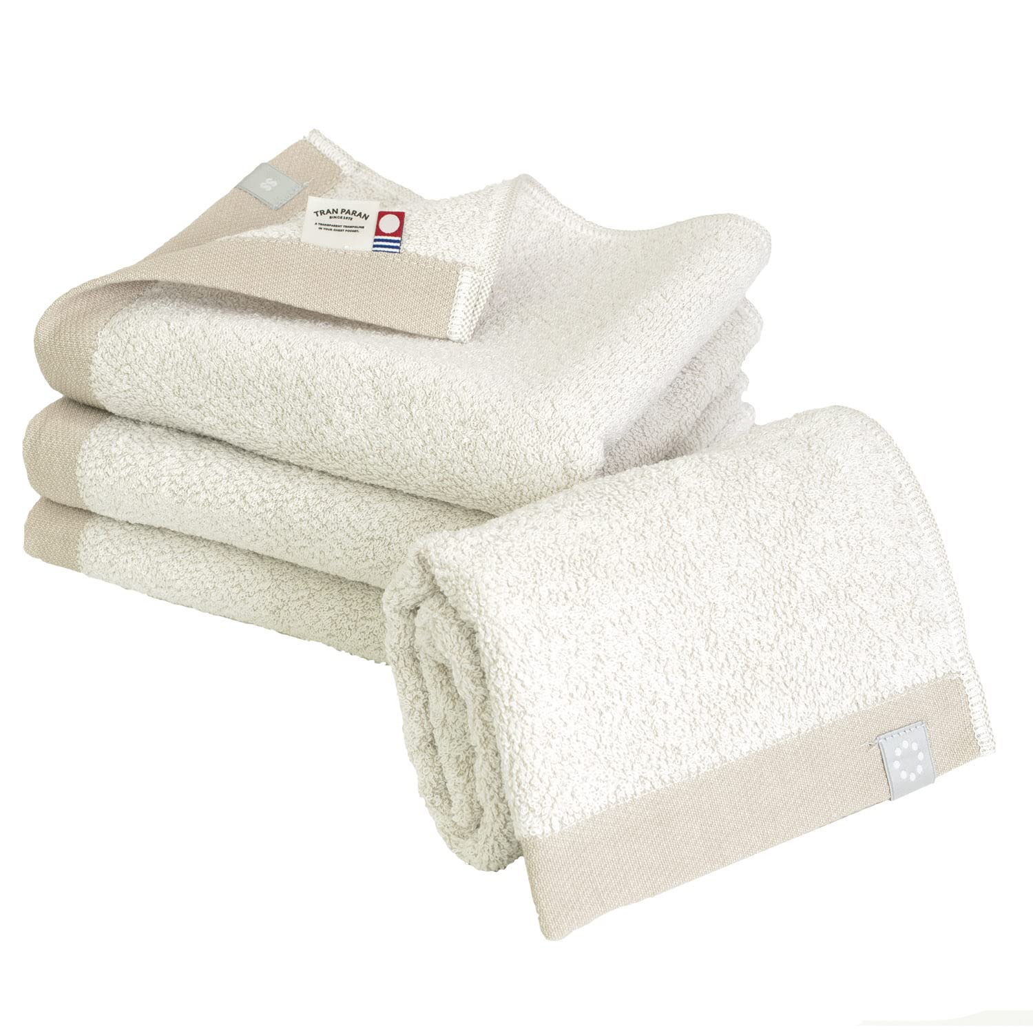 

Transparan Seasonal Imabari Towel Certified Face Set of Made in Smooth Towels, Towels, 4, oriori, Japan, Quick-Drying, 100% Cotton, (Spring/Summer бежевый