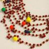 Boho Wielowarstwowy Naszyjnik z Koralików Owocowych Dla Kobiet Dziewcząt Długi Naszyjnik Chili Bakłażan Cytryna Biżuteria Prezenty