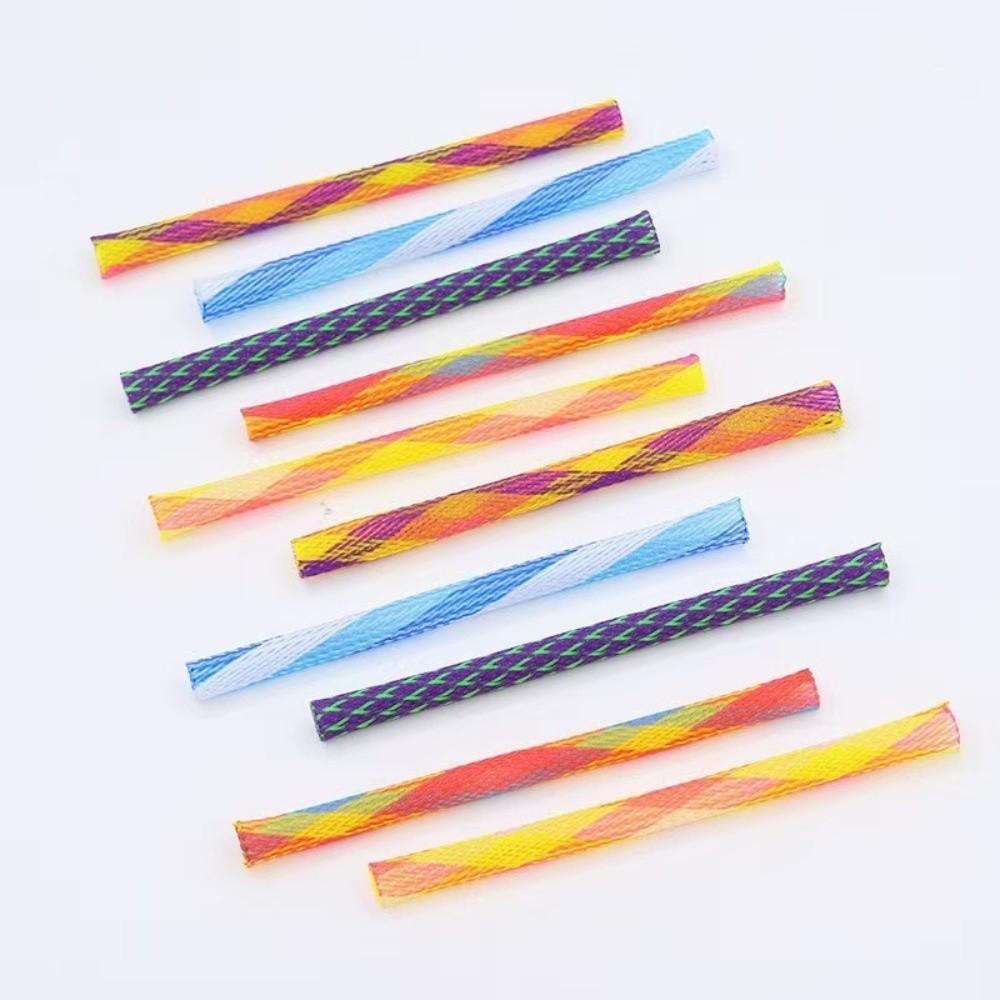 Colorful Cat Spring Toys Plastic Colorful Cat Toys Fun Interactive Cat Toys  for Indoor Cats