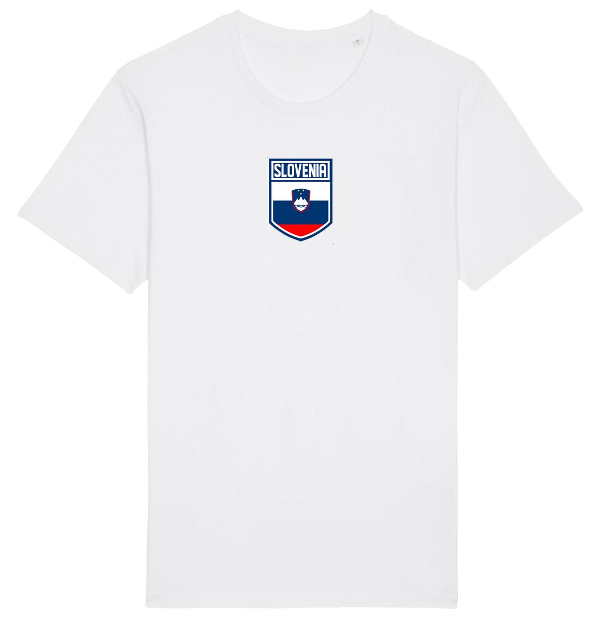 Slovenia Flag Badge T-Shirt Mens Womens Tees Top 2024, Adults Baby, Football Euro Shipping Gift XL
