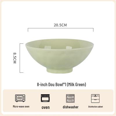 ZISIZ Ceramic 8-inch Noodle Soup Bowl Set