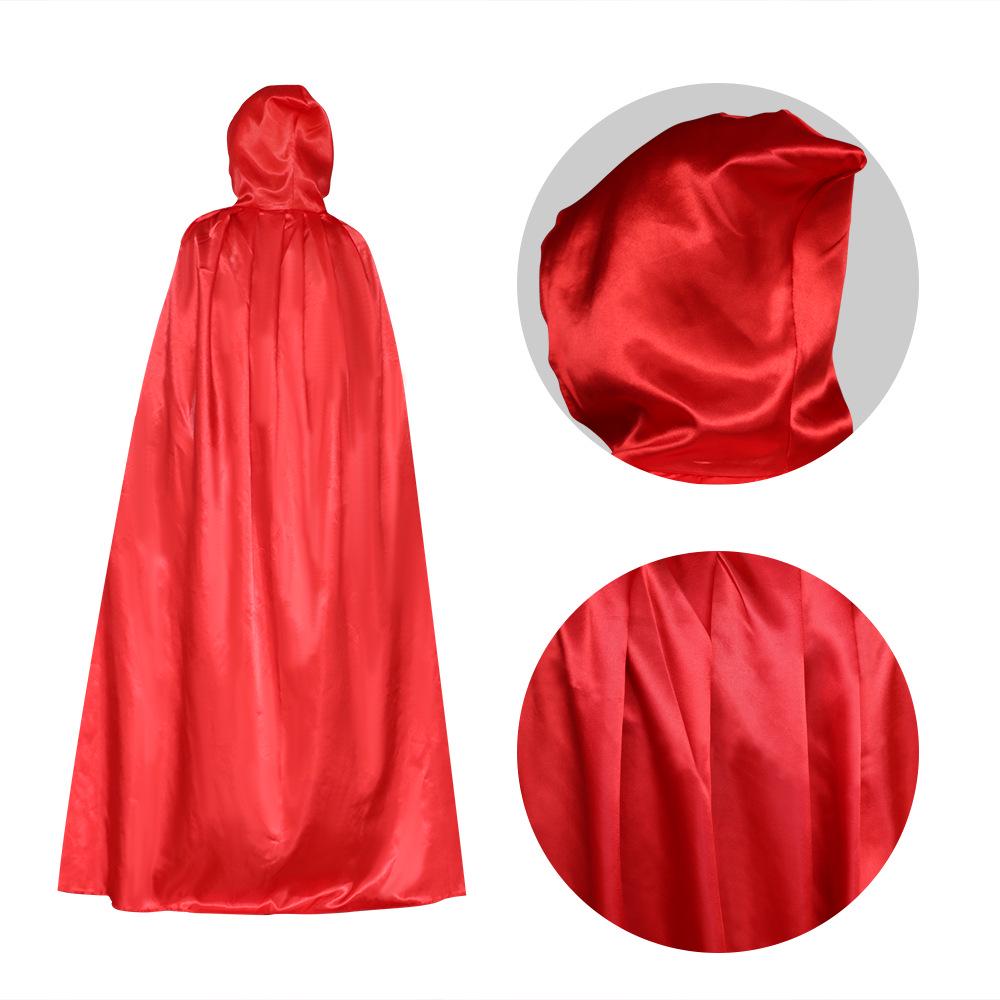 Grim Reaper Wizard & Witch Satin Halloween Party Cloak