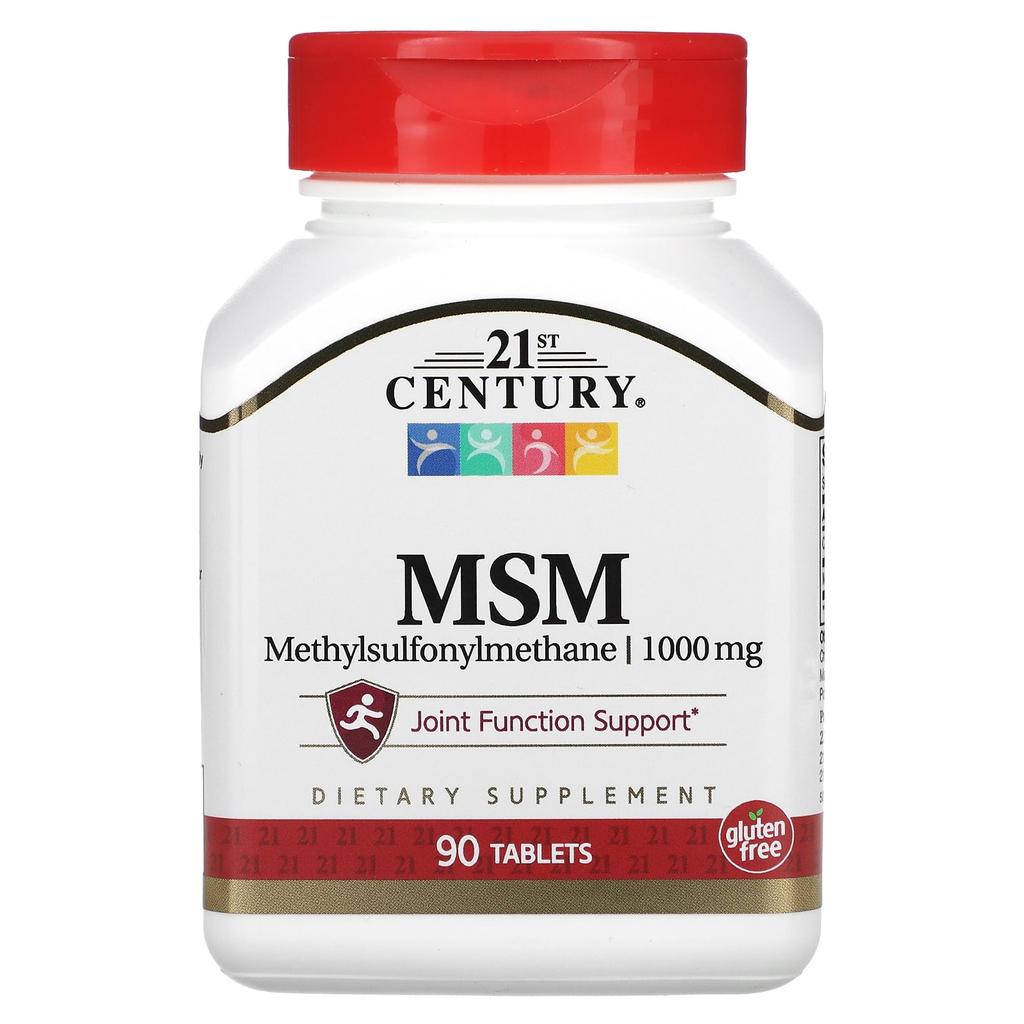 21st Century MSM, Methylsulfonylmethane, 1,000Mg, 90 Tablets