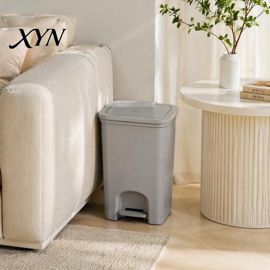 Narrow Trash Can Pedal Can, with Dual-mode Lid, Easy Access Garbage Modern Bathroom Waste Odor-proof Slim Solid Color Basket, for And Kitchen Bin
