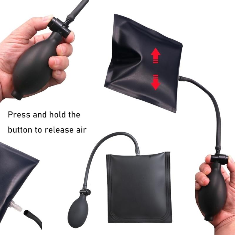 3 Pieces Air Lifting Cushions Inflatable Pump Wedges for Easy Door Window Installation Alignment Automotive Maintenance