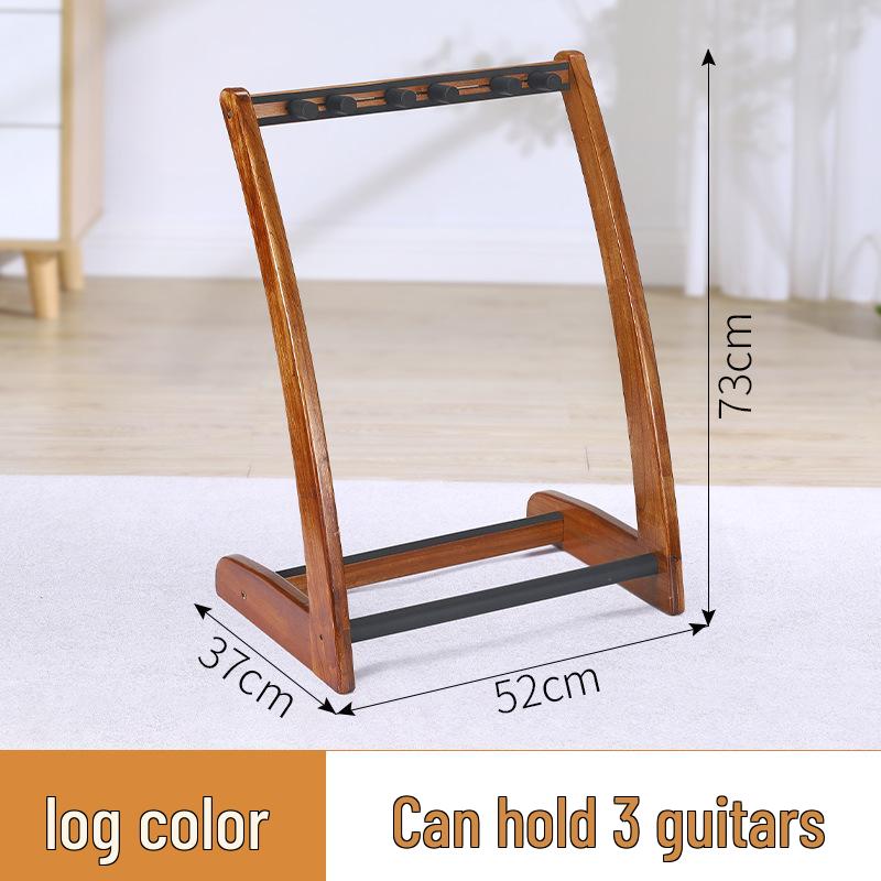 Solid Wood Multi-Guitar Display Stand with 5-Head and 3-Head Options