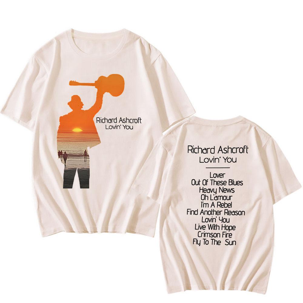 

RICHARD ASHCROFT LOVIN YOU FRAME TEE Cotton Short Sleeve Male T-shirt O-neck Hip Hop Unisex Streetwear Graphic Print Tshirts XXL