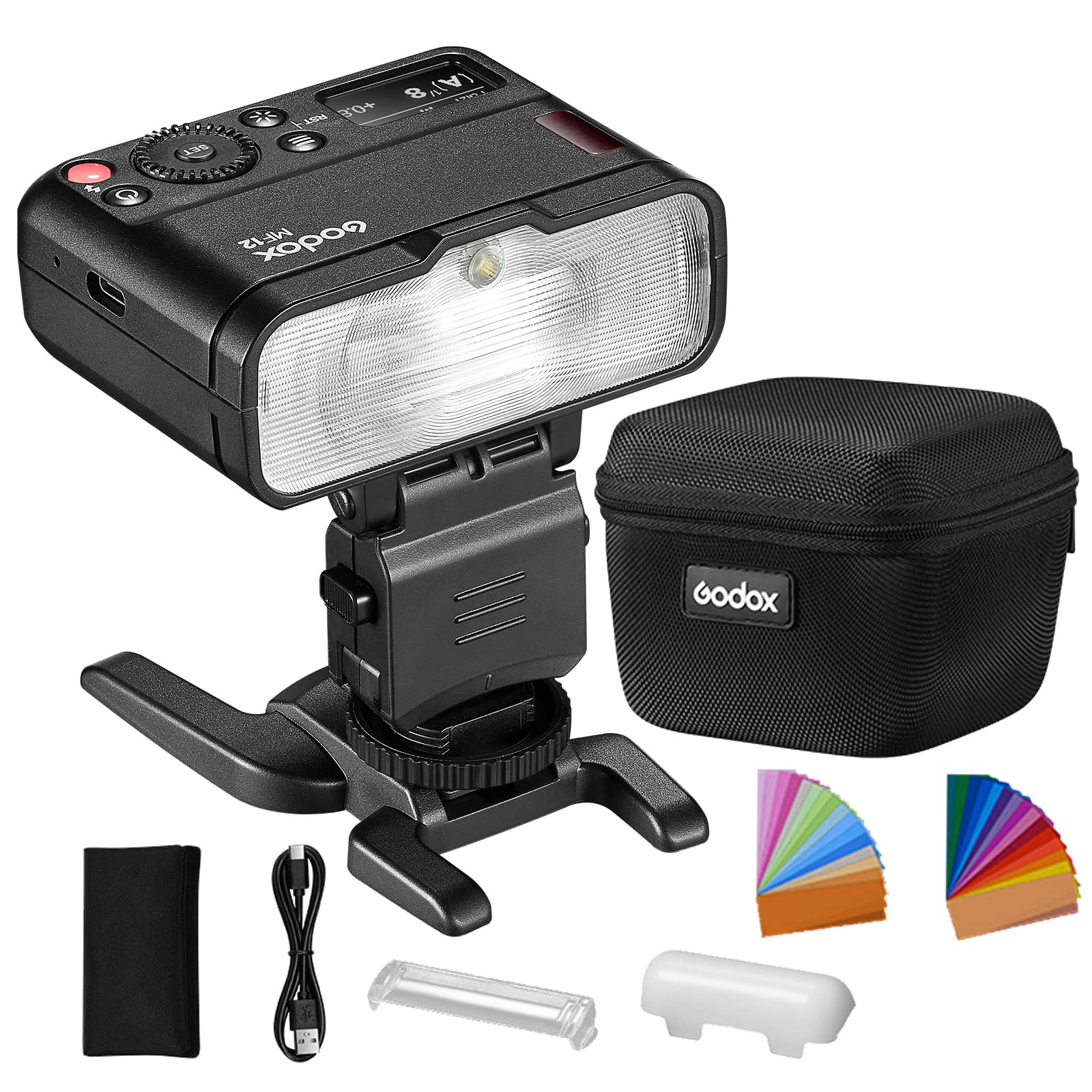 Godox MF12 Макро вспышка TTL Speedlight 2,4 ГГц GN16 Второе время перезарядки с пилотным светом Совместима с Panasonic 2,4 0,01-1,7 Nikon, Sony, Canon,
