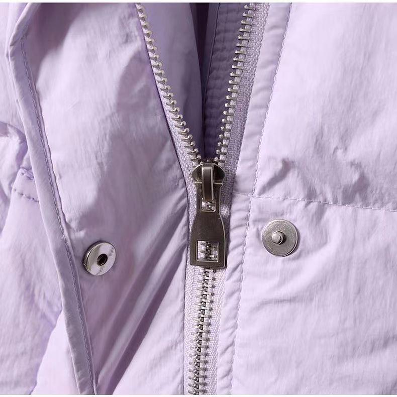 Daunen-Baumwolljacke für Damen, kurz, klein, einfarbig, modische Brotjacke, warme Winter-Baumwolljacke