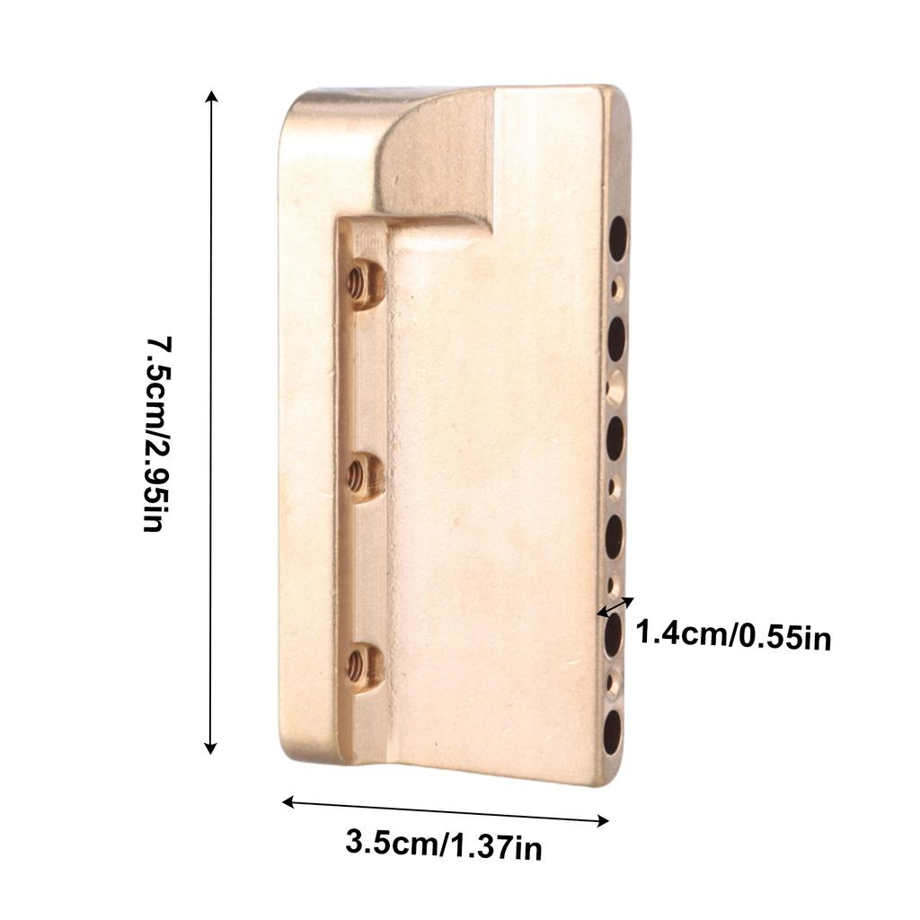Professional Electric Guitar Bridge Block Replacement Brass Tremolo Block for Tremolo System Bridge Easy Installation