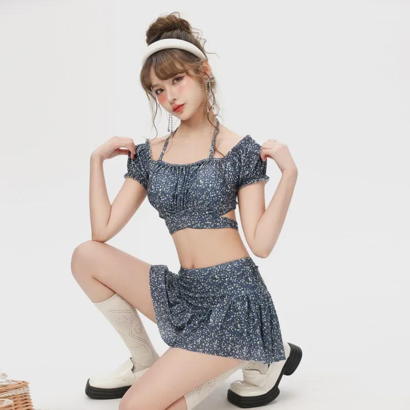 Women's Slim Fit Skirted Swimsuit - Modest, Fairy Style for Small Busts