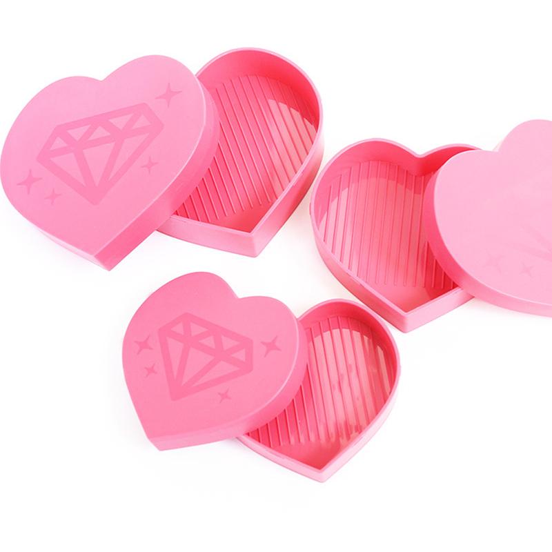 Heart-Shaped Drill Diamond Tray Box DIY Diamond Painting Tools Accessories K XA Heart-Shaped Drill Diamond Tray Box DIY Diamond Painting Tools Accessories K XA