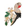 Damen Mädchen Raffinierte Broschen Mode Papageien-Modellierung mit Strassbesatz Kleid Brustnadel Geburtstag Weihnachten Geschenk