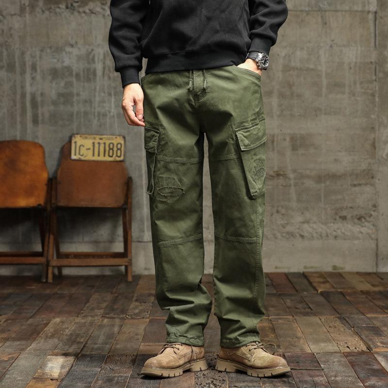 

Men s Thickened Overalls Loose Straight Casual Trousers Trendy Pants Men s High-end Sense Ruffian Handsome Men s Clothing 31