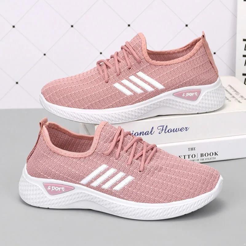 Fashion Shoes for Women's Leisure Walking Soft Soles Mother Shoes Sneakers Women Summer Breathable Mesh Single Shoe Zapatos De Mujer