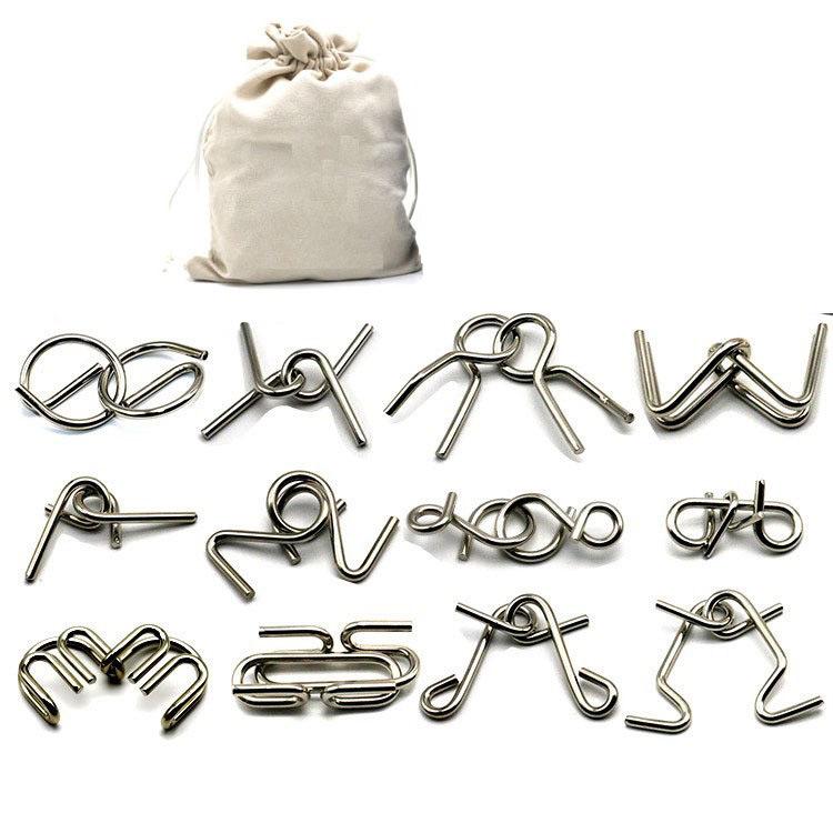 IQ Toys 8-teiliges Puzzle-Set - TikTok Trend Interlocking Rings