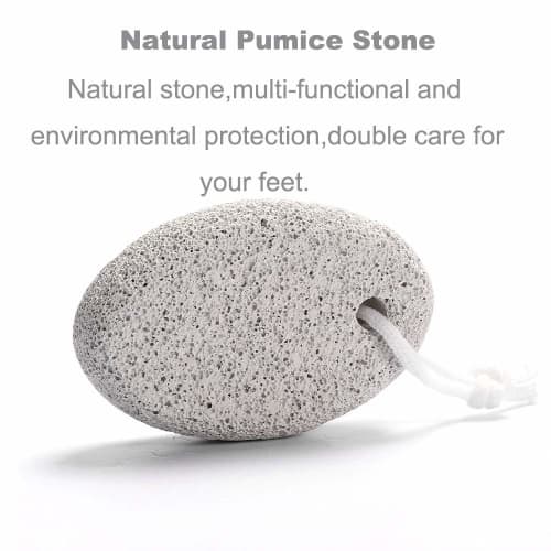 Borogo Natural Pumice Stones for Feet, 5-Pack Lava Pedicure Tool, Hard Skin and Callus Remover for Feet and Hands - Natural Foot Rasp, Exfoliates and