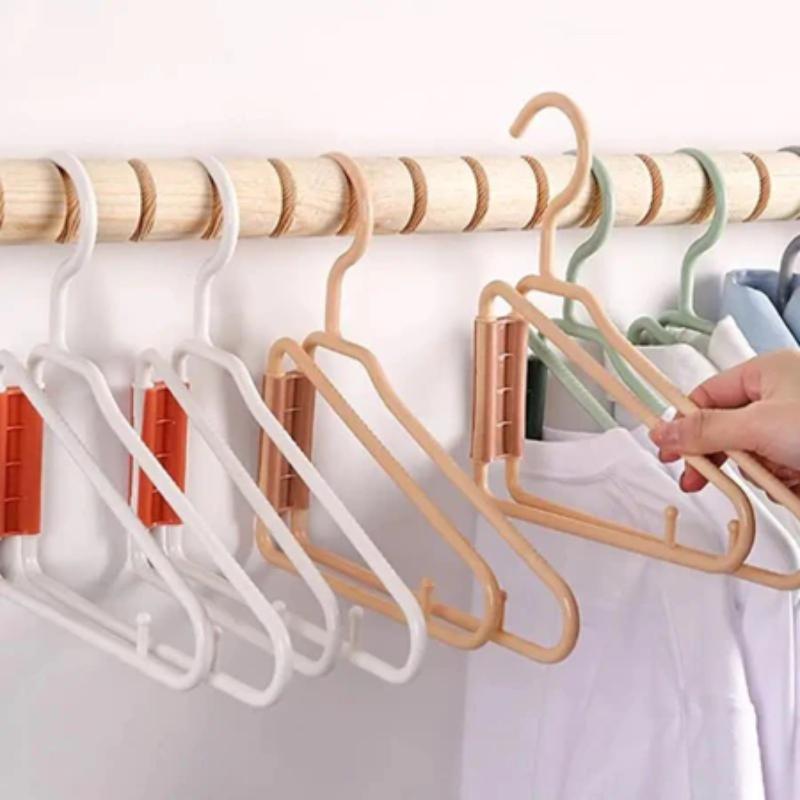 1Pc Portable White Folding Hangers Household Multifunctional Anti-Slip Hanger Practical Gifts For Families Friends
