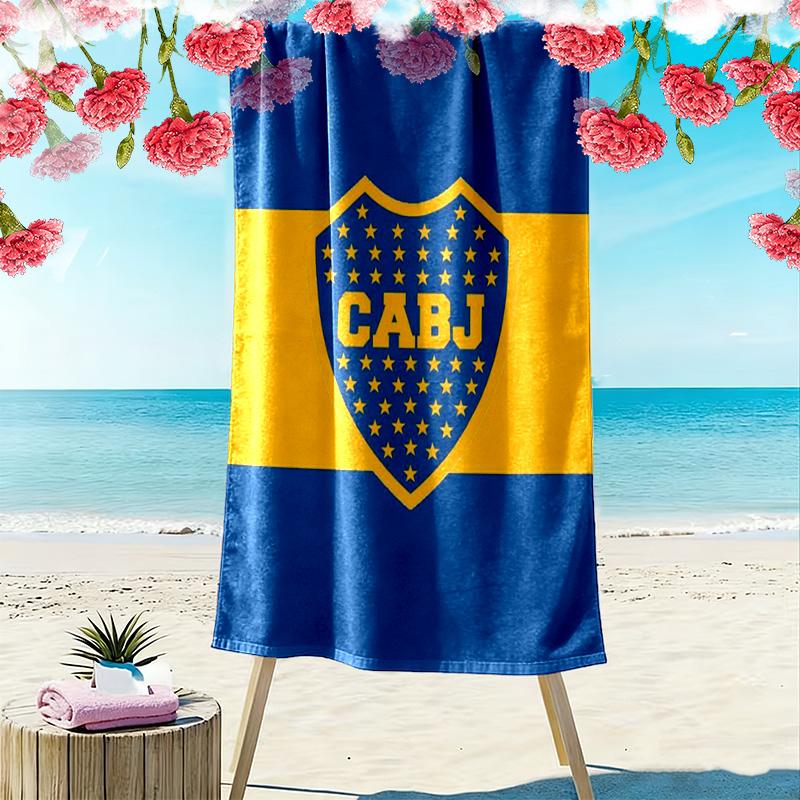 Boca Juniors Print Beach Towel, Large Soft Quick Dry Towel for Beach Camping Swimming