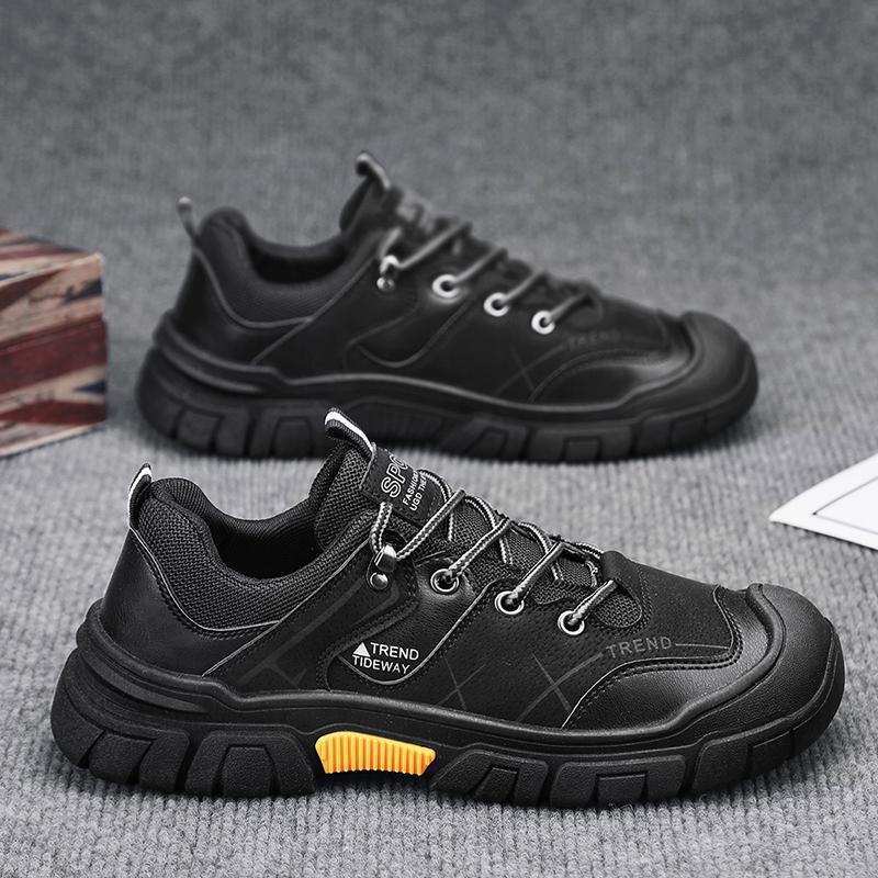 

Waterproof construction site work shoes Casual men s shoes Breathable mountaineering non-slip work shoes Wear-resistant labor insurance work shoes 44 чорний