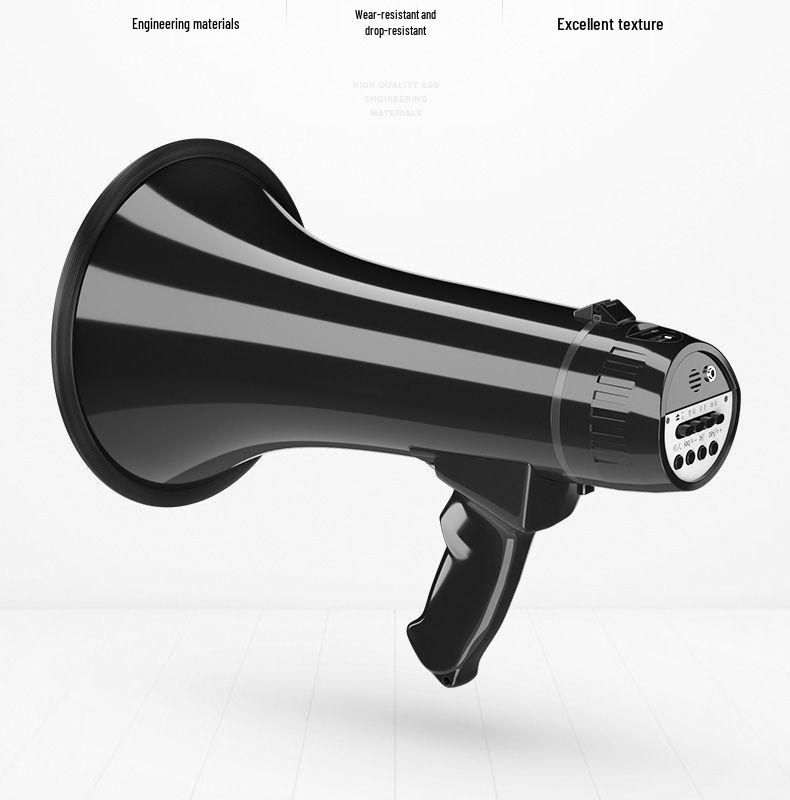High-Power Handheld Megaphone with Recording & Charging - Loudspeaker for Street Stalls