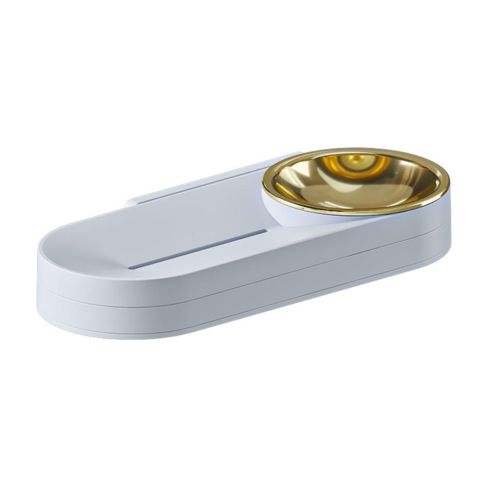 Wall-Mounted Rotating Soap Box Space Saving Cell Phone Holder Jewelry Storage Rack  Jewelry