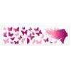[Q8281] - Sheet of Stickers 'Butterflies' Purple Pink - 20x70 Cm