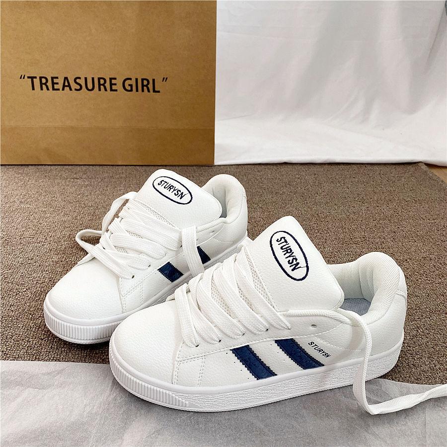 Wind retro black gold original bread shoes women's tide spring new casual little white shoes board shoes