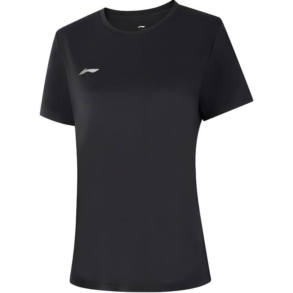 Li-Ning Comfortable Sports T-Shirt Quick-Drying Breathable Versatile Short Sleeve Women tops Black ATSU840-1