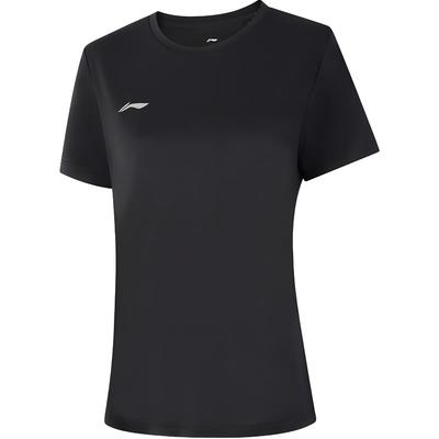 Comoda T-shirt Sportiva Asciugatura Rapida Traspirante Versatile Manica Corta Top da Donna Nera ATSU840-1