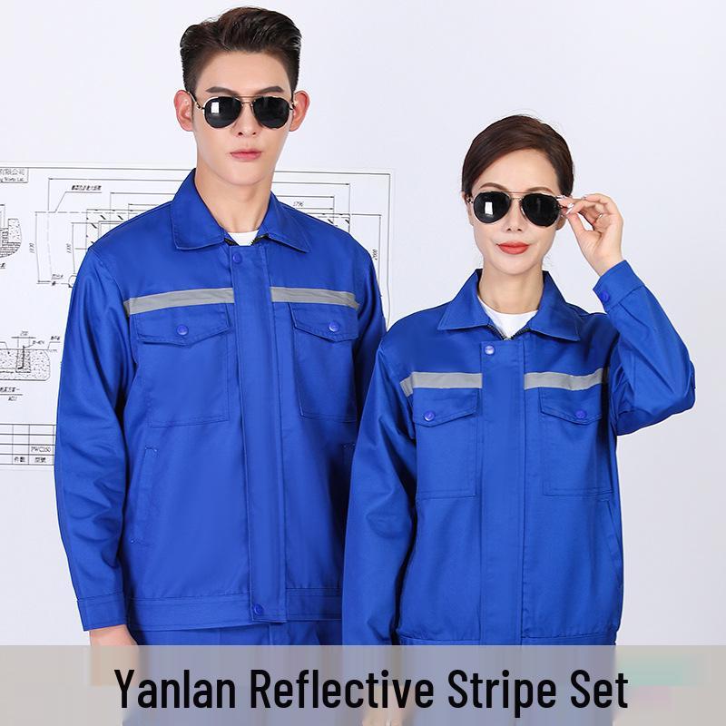 Men's Long Sleeve Workwear Set - Durable Labor Protection for Workshop and Auto Repair. Perfect for Spring and Autumn.