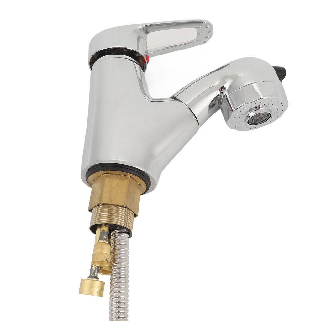 Sink Faucet with Pull Out Sprayer Dual Flow Multi Layer Plating with 1.8M Hose Kitchen Faucet for RV Motorhome