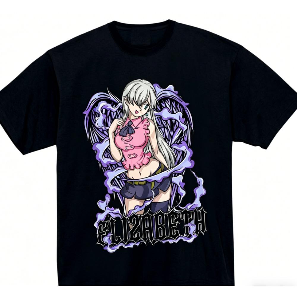 Sieben Todsünden Merch Anime Liebhaber T-Shirt Ganzjahreskleidung Persönlichkeit Kleidung Große Größen Unisex Neues Modell Paare hohe Qualität weich