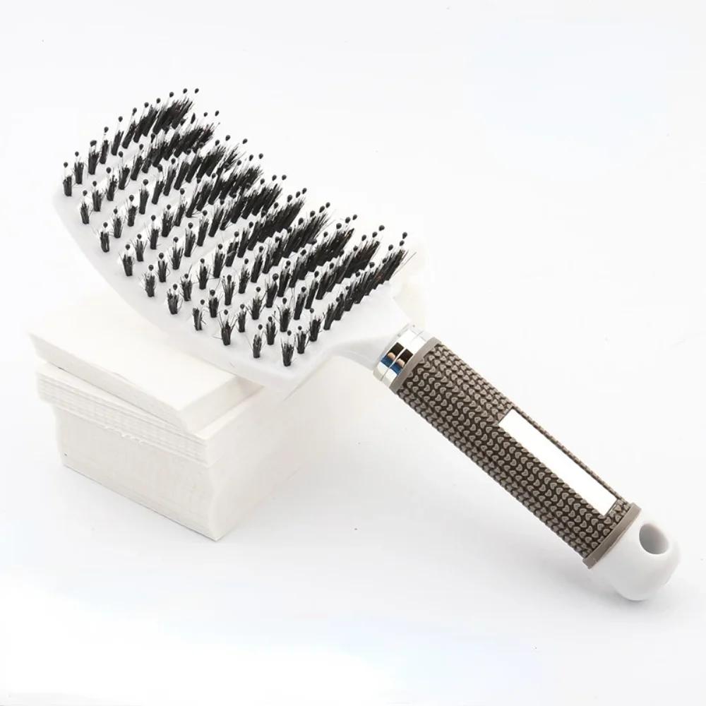 Boy Girl Curved Comb Bristle Massage Comb Curly Hair Styling Hairgrooming Comb Baby Adult Hair Brush Hairdressing Accessories